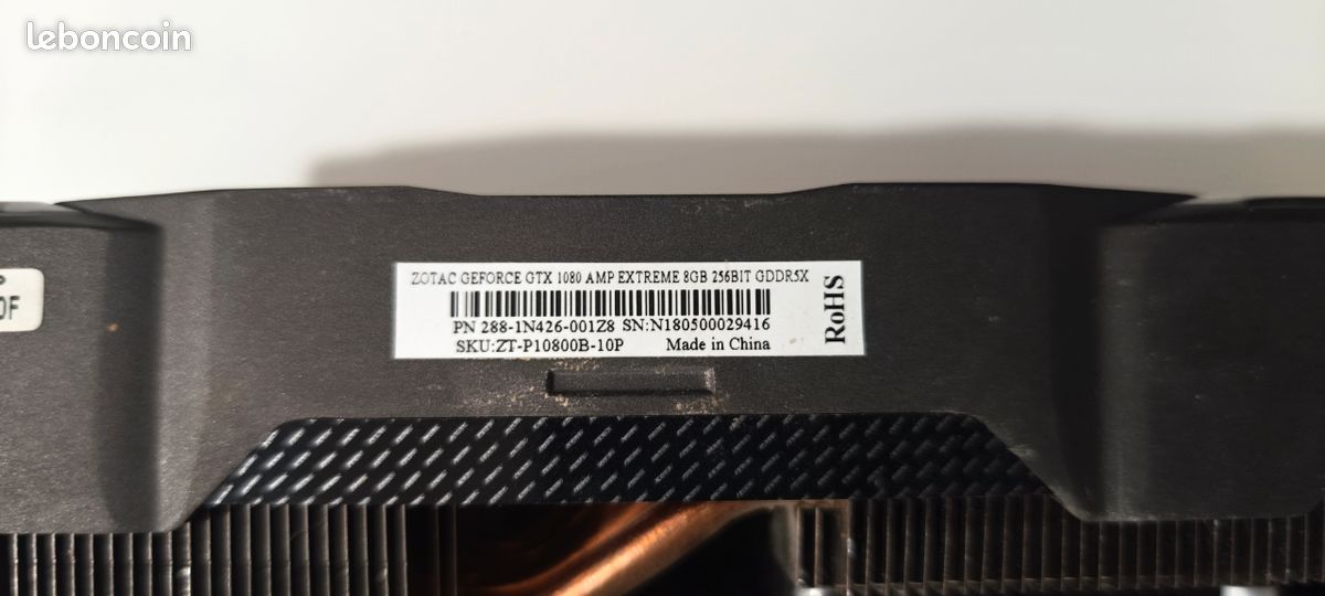 NVIDIA ZOTAC GeForce GTX 1080 AMP Extreme 8 Go - ZT-P10800B-10P (image 5)