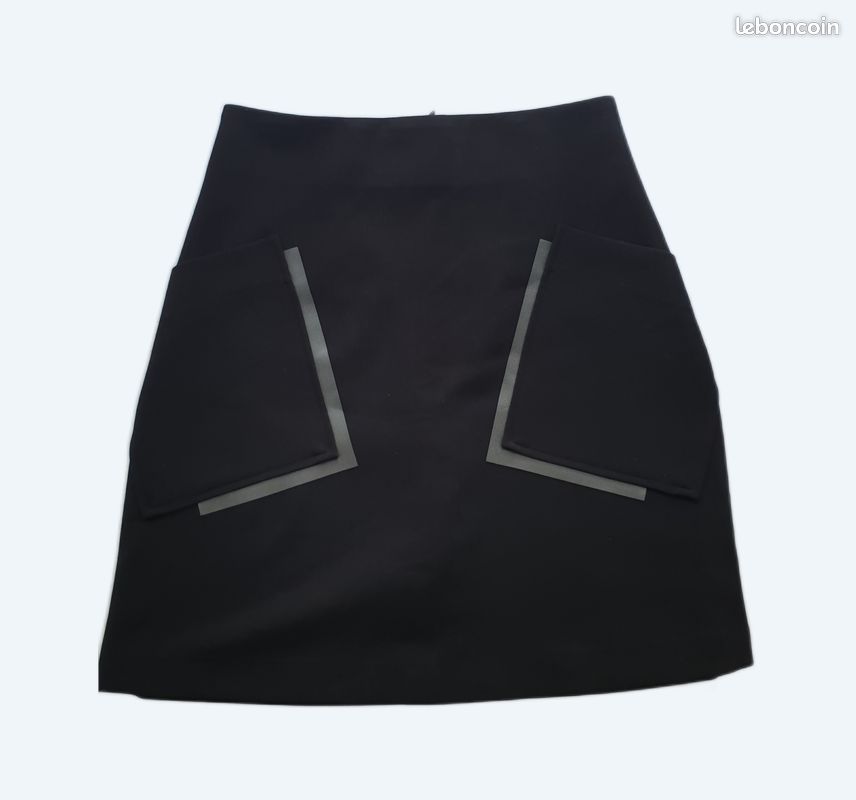 Jupe Cop-Copine Taille 36 Crayon - Noir, Gris, Rouge, Détachable, Occasion Très Bon état