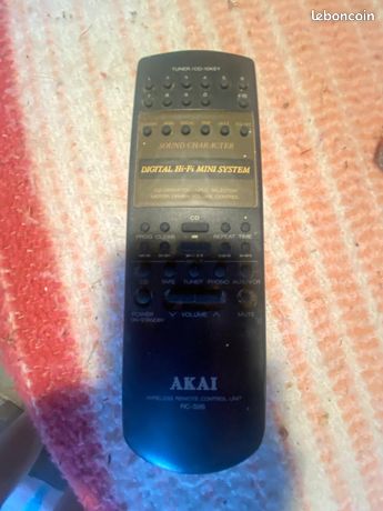 AKAI AC - MX 96 - chaine hifi bloc metal +2 enceintes origines + TELECOMMANDE EUR 249,99 - FR
