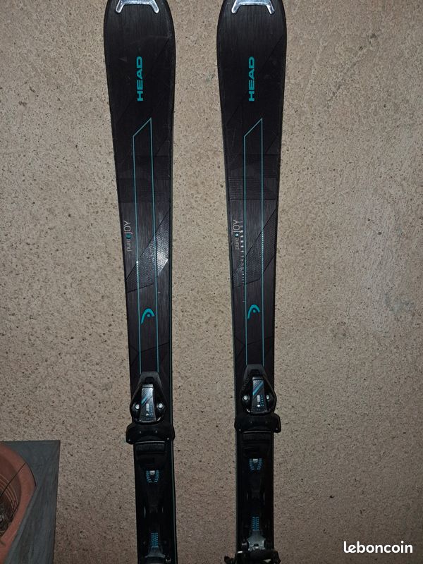 ski adulte occasion HEAD REV 75 taille:163 cm+ fixations IDEAL PETIT