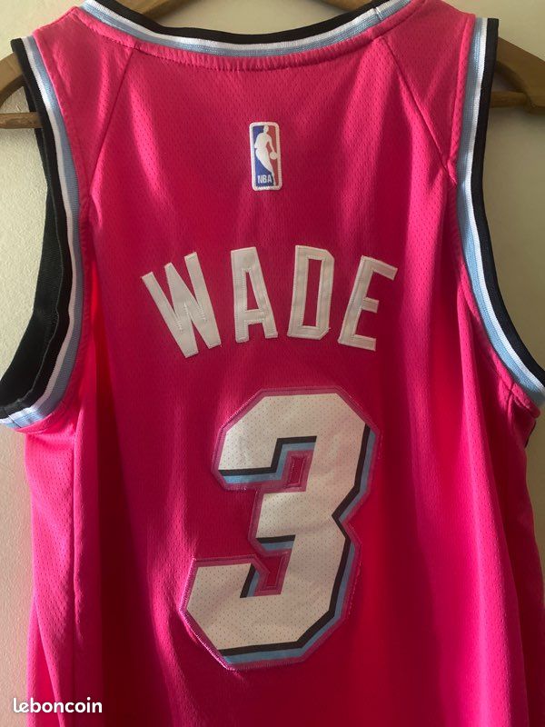 Wade Maillot Nba Rose Maillot De Basket-ball NBA Rouge Dwayne Wade