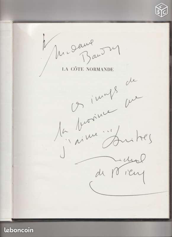 Livre - La côte Normande - Michel de St . Pierre - dédicacé - (image 3)
