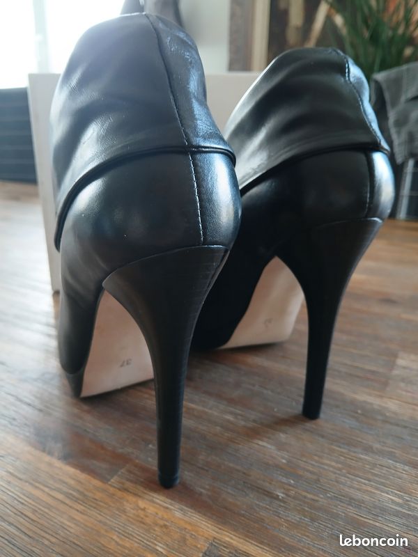 Escarpins noires ouverts André 37 (image 3)