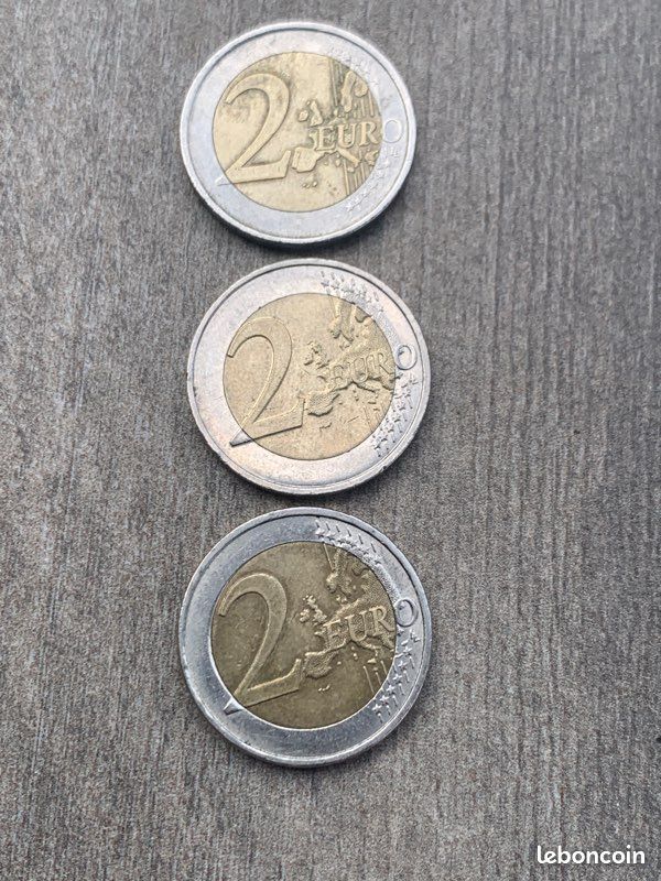 3 x 2 euros Grèce 2004.France 2013 et Alemagne 2015 (image 3)