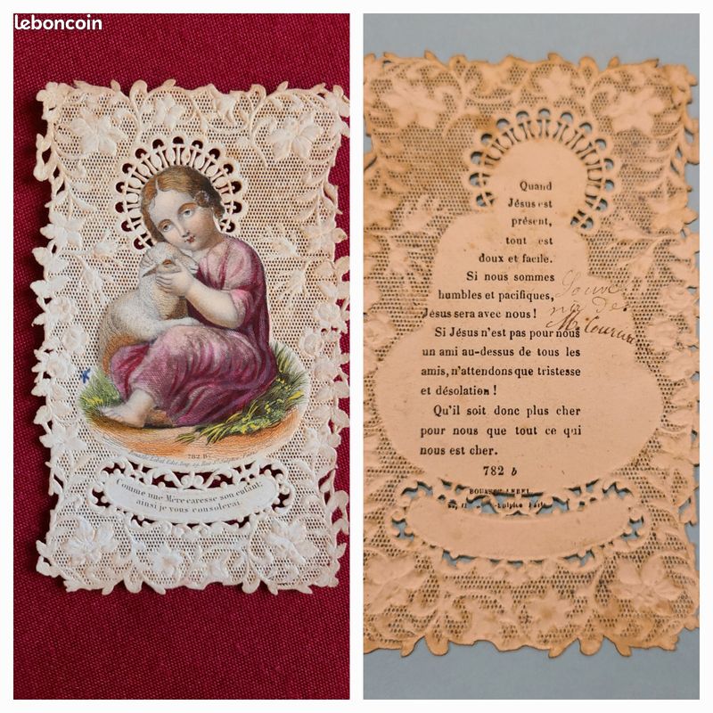 Lot de 8 canivets images pieuses anciennes Jésus Christ M3735 - Vendu