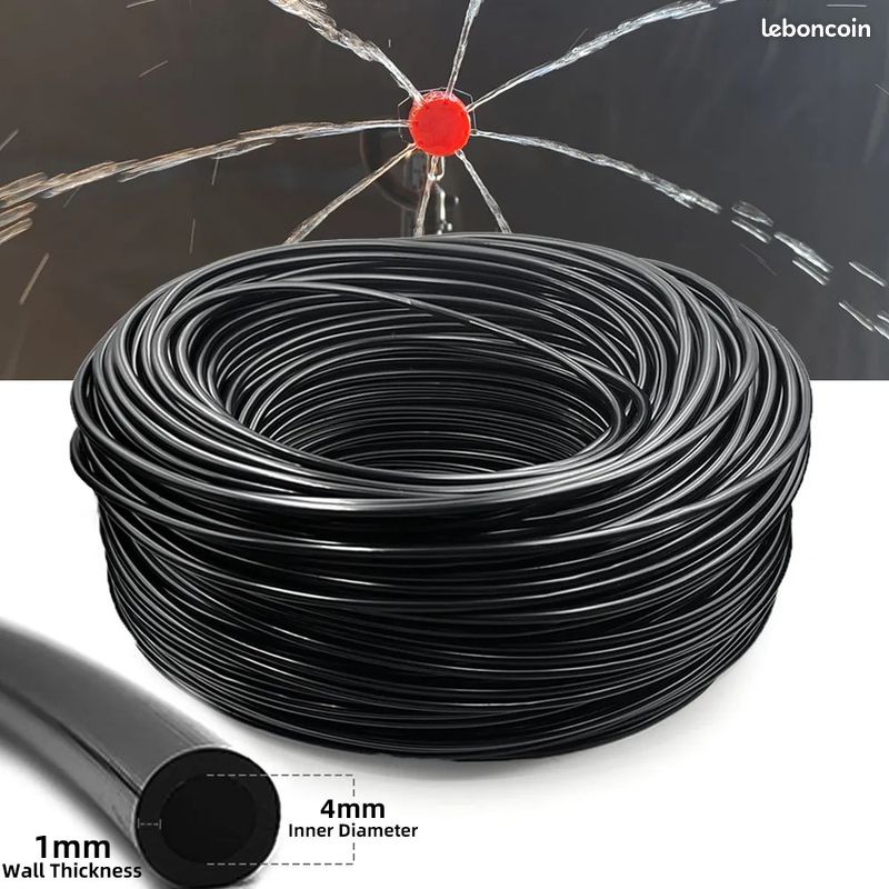 Kit de Buses d'Atomiseur Extérieur en Laiton, Système de Refroidissement par Brumisation, Tuyau pour Serre de Patio, Irrigation de Jardin, 5m à 30 m, 1/4 pouces, 4/7mm (image 5)