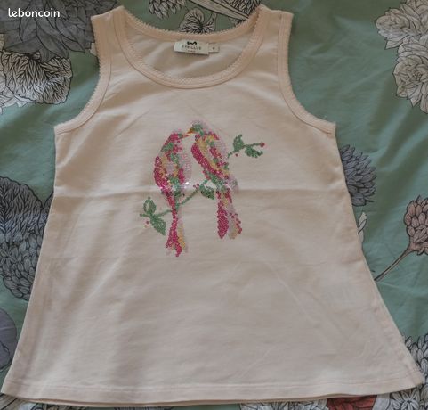Haut blanc sans manche coton taille 42 sur Gens de Confiance
