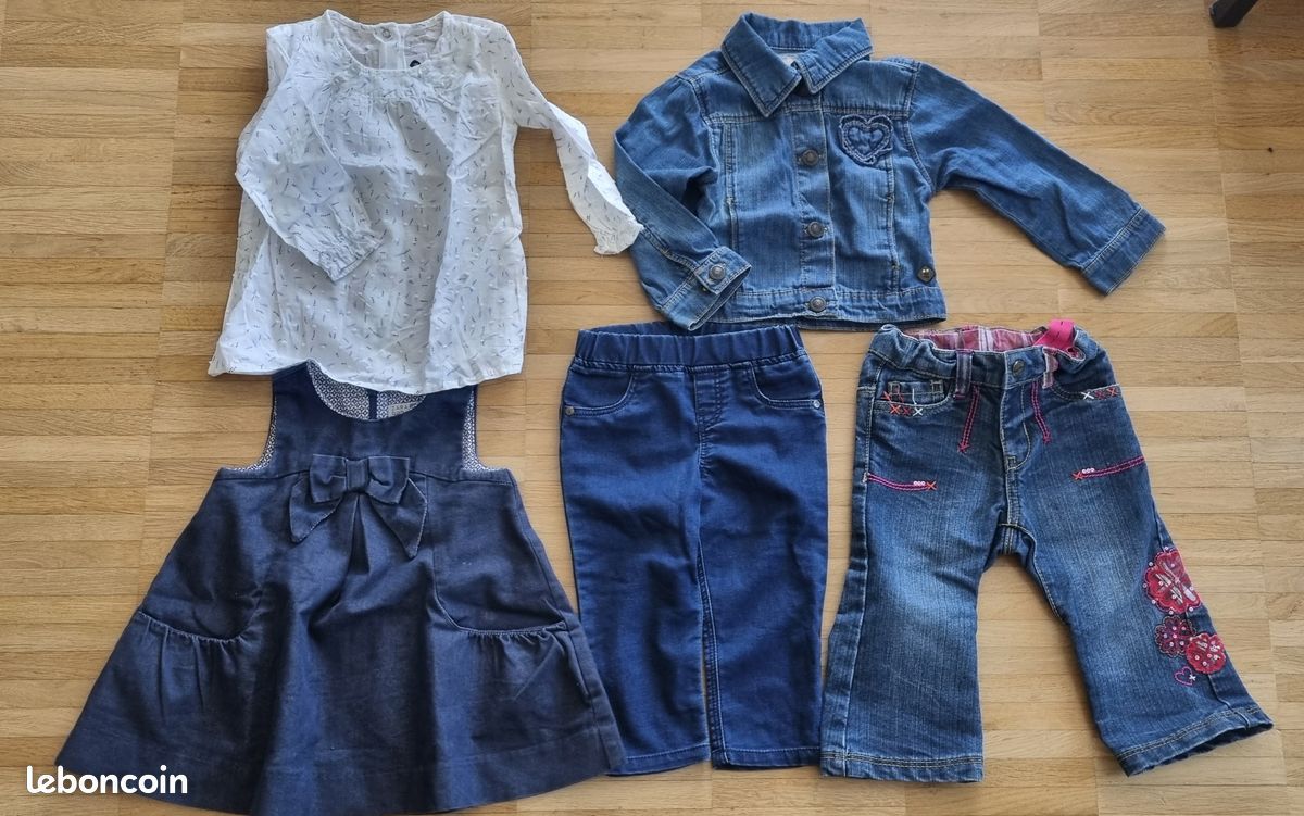 Lot de vêtements fille taille 74 / 1 an (image 1)