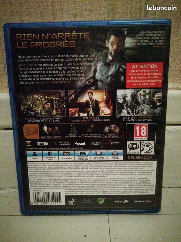 Jeu ps 4 Deus Ex (image 2)
