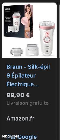 Braun Silk-épil 9 Flex Épilateur Électrique Femme avec Tête Souple