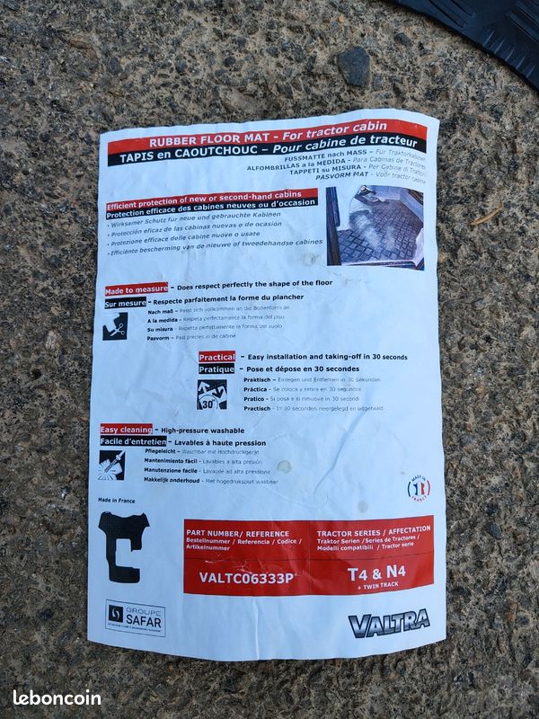 Tapis de Tracteur Valtra VALTC06333P (image 3)