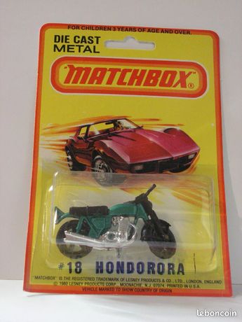 Matchbox HONDARORA – MIB – Faute Boîte – Lesney – Vert – Miniature