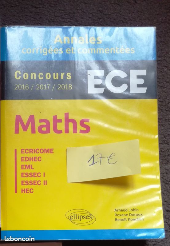 Manuel annales Maths ECE (image 1)