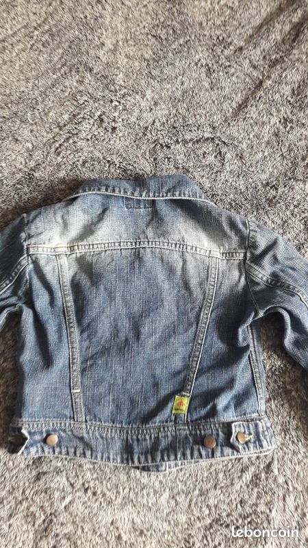 Veste en jean Complices bleu blanchit très courte (image 3)