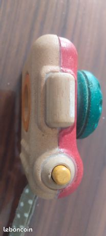 PlanToys - Appareil Photo En Bois Pour Enfants - Ma Première Caméra Avec Déclencheur Et Objectif Kaléidoscopique - Dès 1 An