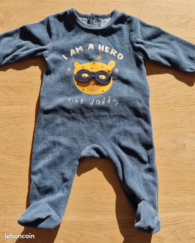 Lot de pyjamas et bodys 3 mois + turubulette (image 4)