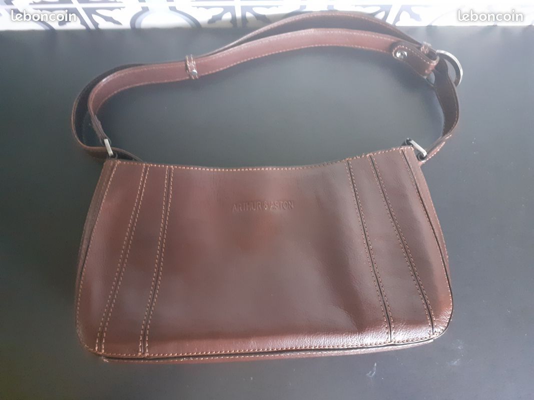 Sac à main Arthur&Aston cuir marron (image 1)