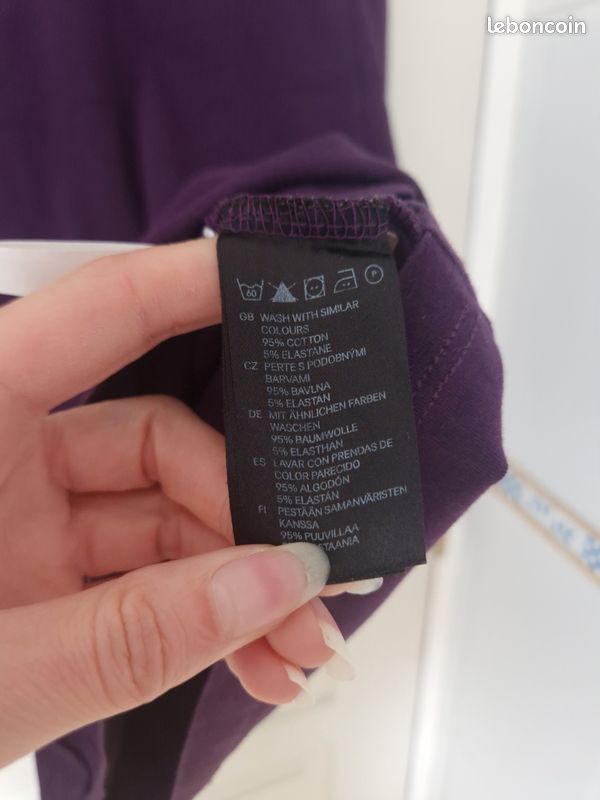 Tunique S&R Taille M - Gris Et Violet - Neuve Avec étiquettes - Polyester
