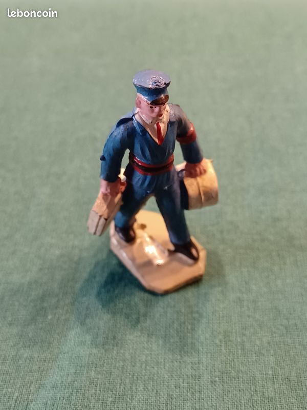 7 Canons miniatures plats d'étain de E. Lelong Paris années 1920-1930
