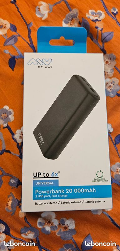 Voyage Batterie rechargeable téléphone 20000 mah fast charge rapide (image 3)
