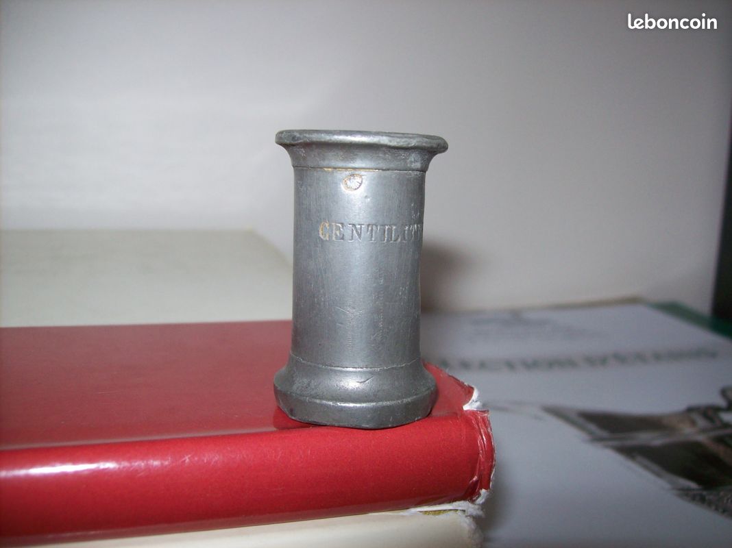 Etain,centilitre,objet ancien,19 e siècle,pichet, (image 3)