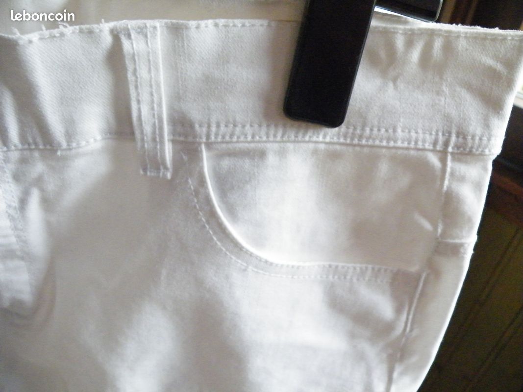 Jupe midi Jeans blanche (image 2)