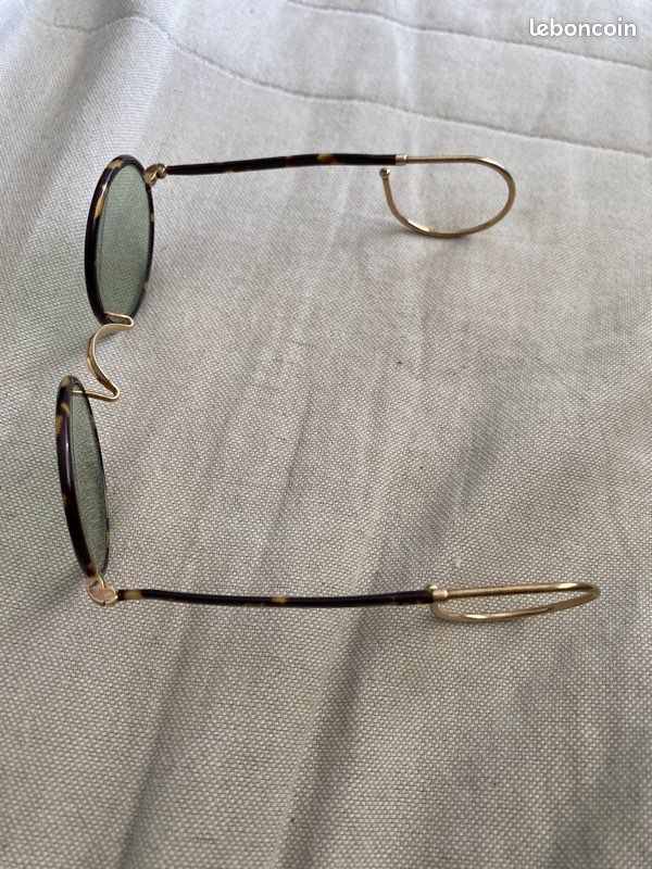 Lunettes rondes vintage plaquées or 9 carats (image 3)