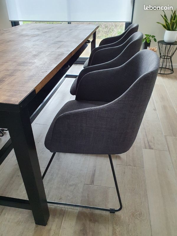 Chaises tissu et métal (image 2)