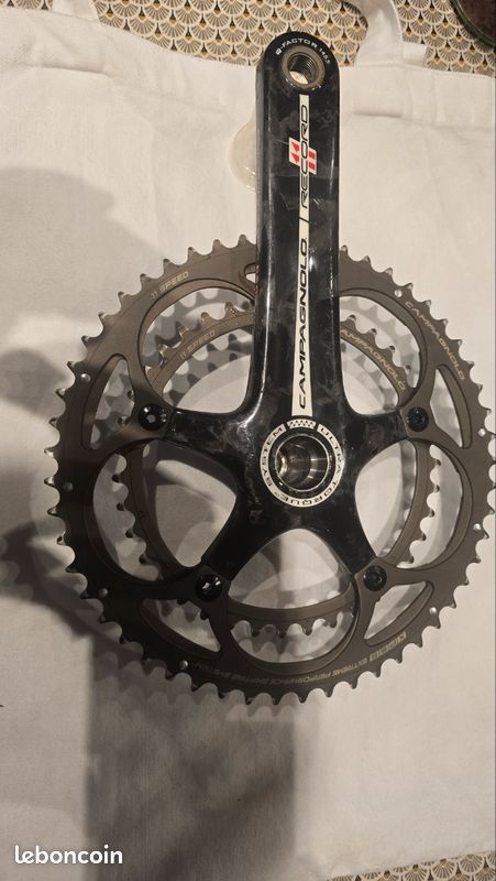Pédalier Carbone Campagnolo Record Ultra-Torque – 53/39t, 175mm, 2x10 Vitesses, Avec Pédales