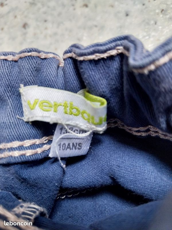 Short bleu T 10 ans Vertbaudet (image 2)