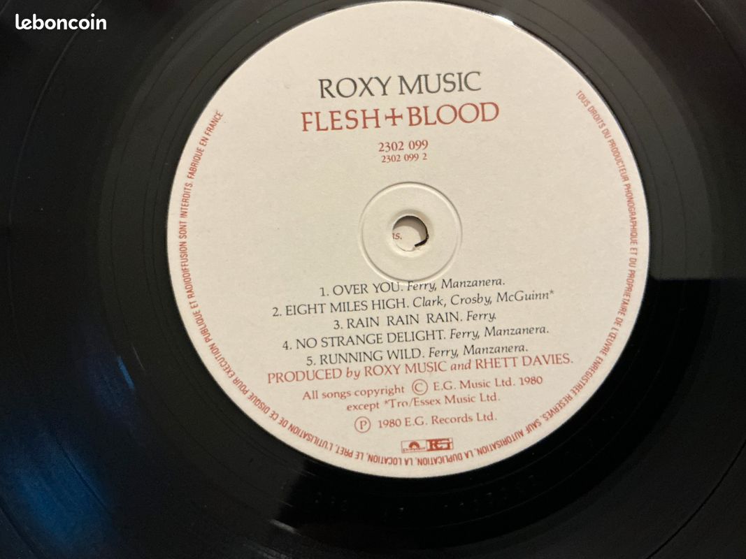 Vinyle Roxy Music – Flesh + Blood (1980) 🎧 (image 7)