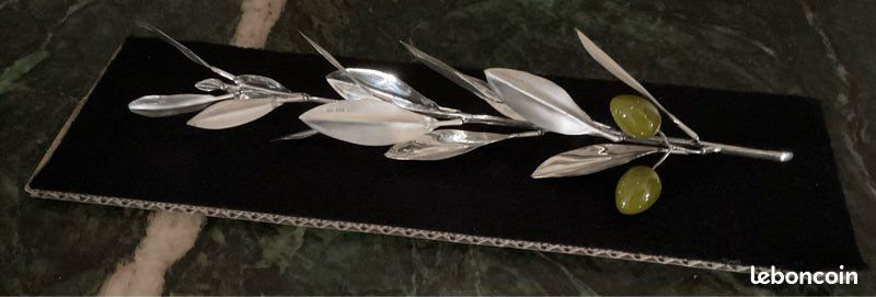 Argent Sterling Sable Dollar Pendentif / Breloque, Italien Boîte Chaine