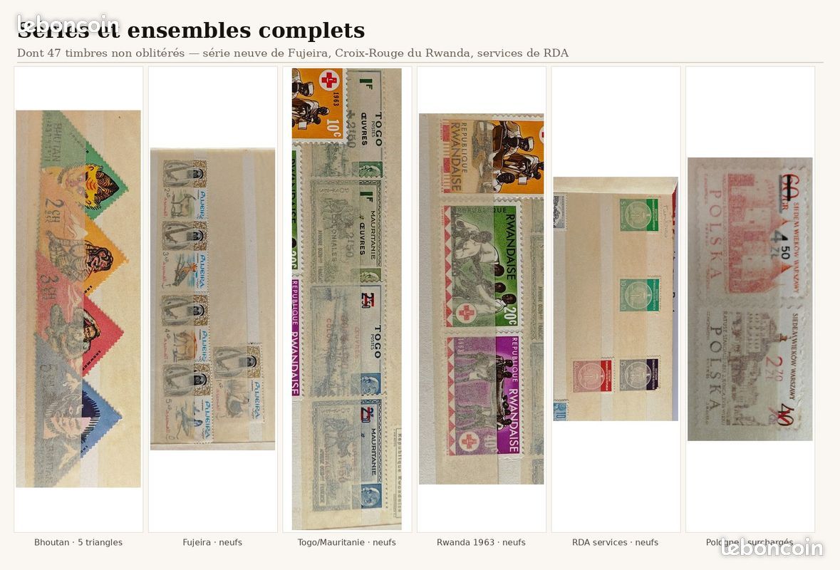 Collection 3239 timbres 131 pays + album Yvert & Tellier (image 4)