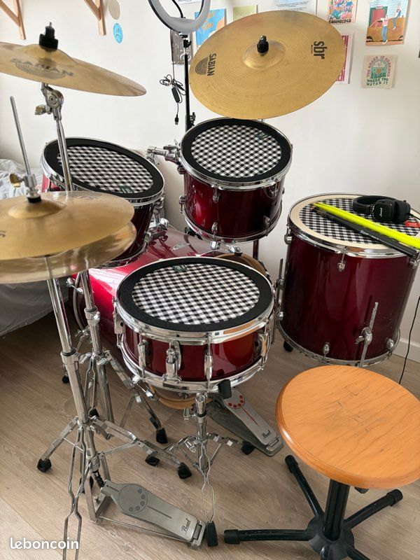 Batterie acoustique Pearl export 5 fûts cherry glitter (image 3)
