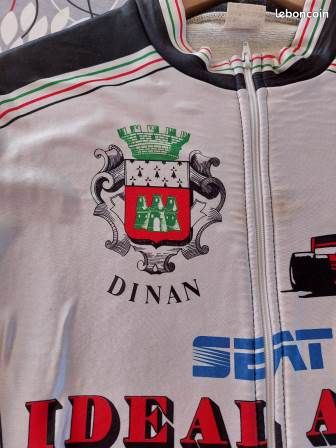 Maillot Veste Cycliste NORET TEAM DINAN Vintage Taille S – Idéal Collection