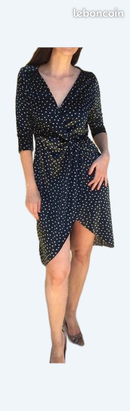 Robe portefeuille en velours – Zara Vêtements