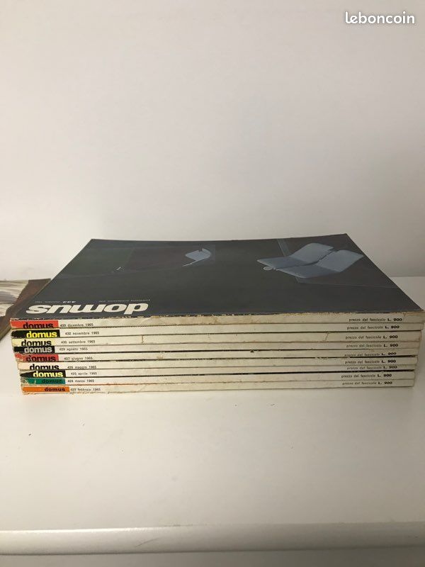 Lot de 9 revues DOMUS de 1965 (image 1)