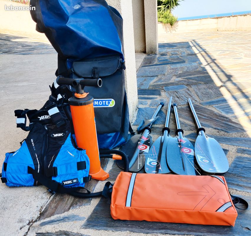 Kayak de mer Sea-Wave 2/3 places+2pagaies+2gilets+paddle fload+gonfleur (image 3)