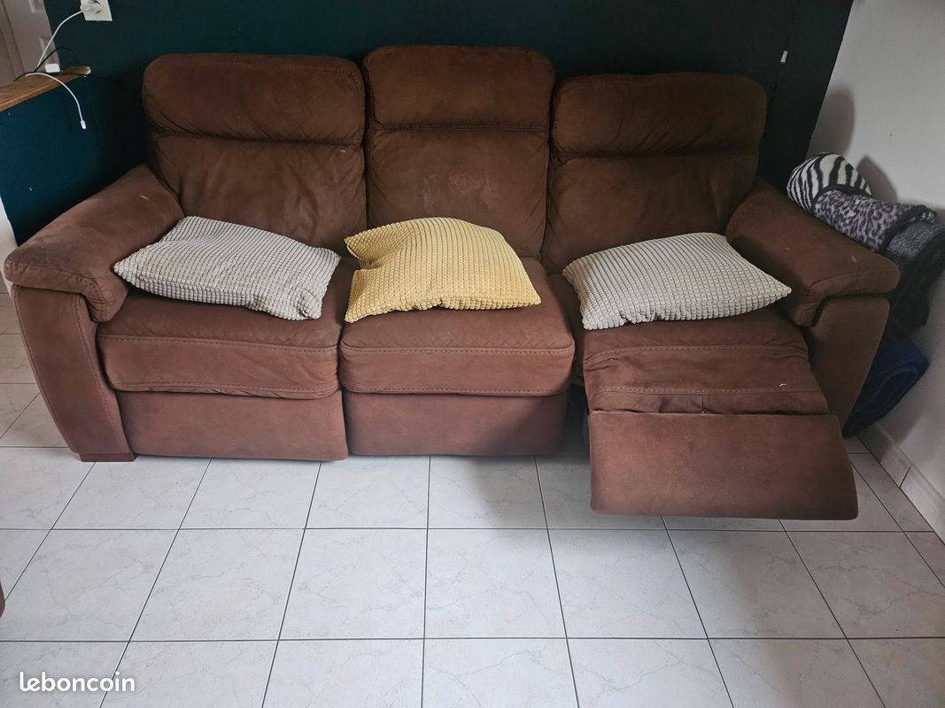 Salon marron nubuck (image 1)
