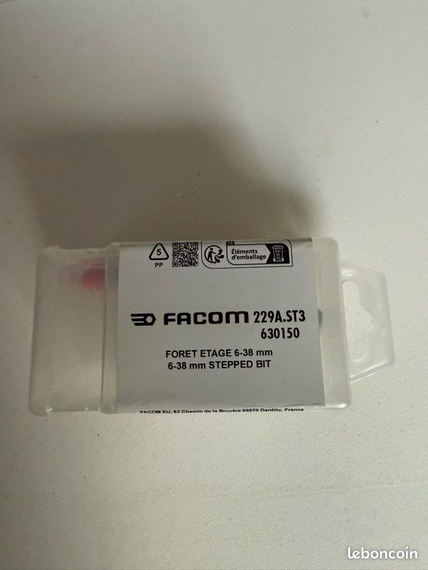 Foret étagé Facom 229A.ST3 - De 6 à 38 Mm - Neuf