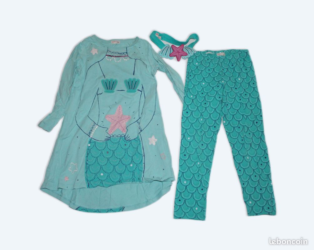 Chemise de nuit Pyjama Sirène ans DPAM Fille jah35 Vêtements