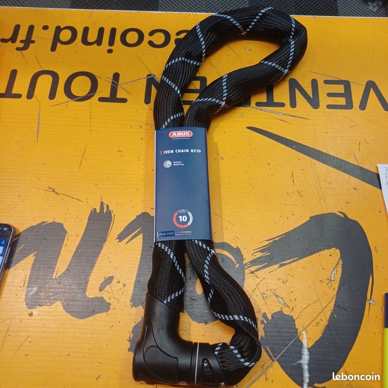 Chaîne Antivol Motocyclette ABUS 110cm 2 clés 7089 (image 1)