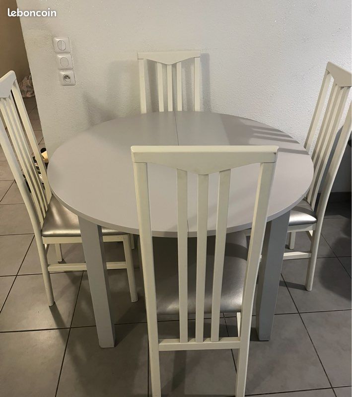 Table à manger avec 4 chaises (image 1)