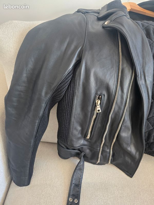 Veste en cuir Balmain (image 6)