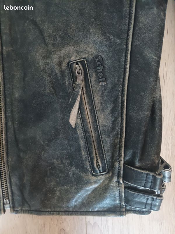 Blouson gris Schott (image 3)