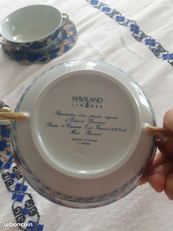 Six tasses et sous tasses Haviland (image 8)