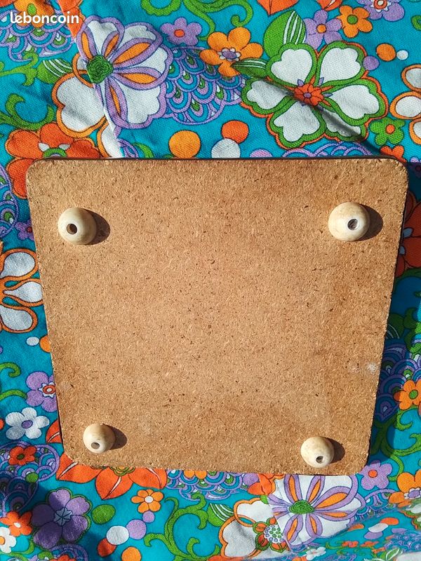 Dessous De Plat Vintage Formica - Rouge - Années 60 - Très Bon état