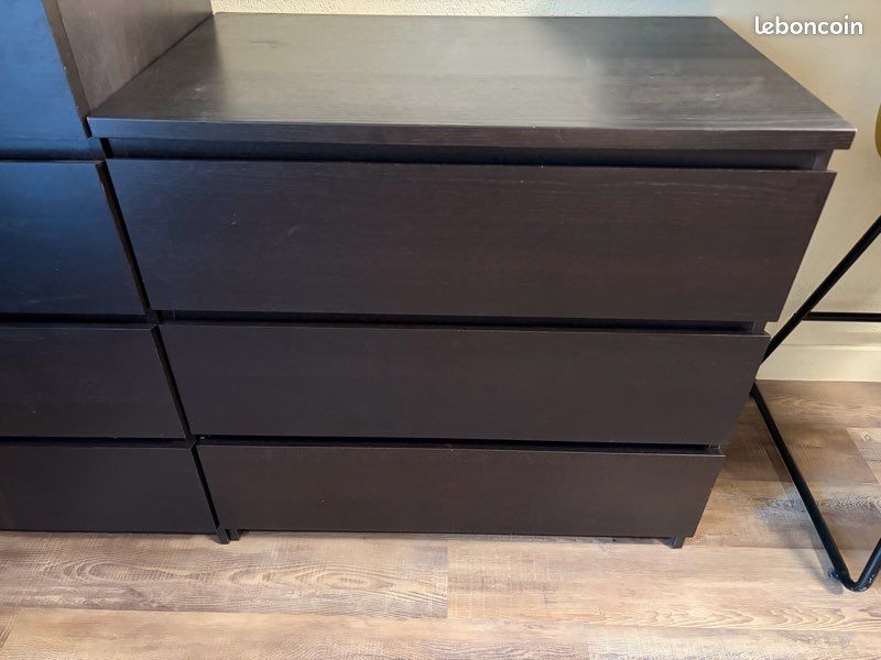 Commodes MALM IKEA noires (image 3)