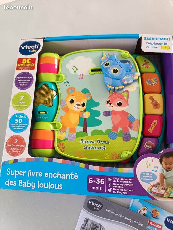 Livre interactif bleu - Super livre enchanté des Baby loulous VTech | King Jouet France - Premiers apprentissages