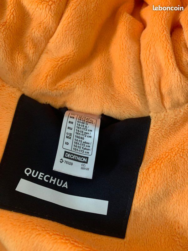 Blouson quechua DECATHLON NEUF 14/15 ans bleu marine (image 3)